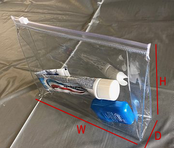Clear PVC Soft Bag with White Slider Zipper